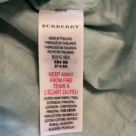 Burberry Mabel Blue Check Cotton Dress - Picture 13 of 13